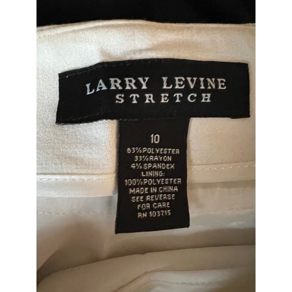 Larry Levine White Ruffle Stretch Skirt - Size 10 - Picture 4 of 5